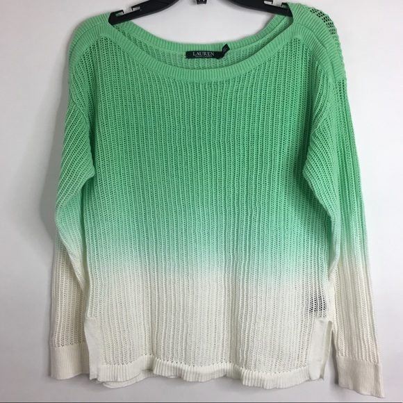 Lauren Ralph Lauren Sweaters - Lauren Ralph Lauren Sweater Lg Green Ombre Crochet